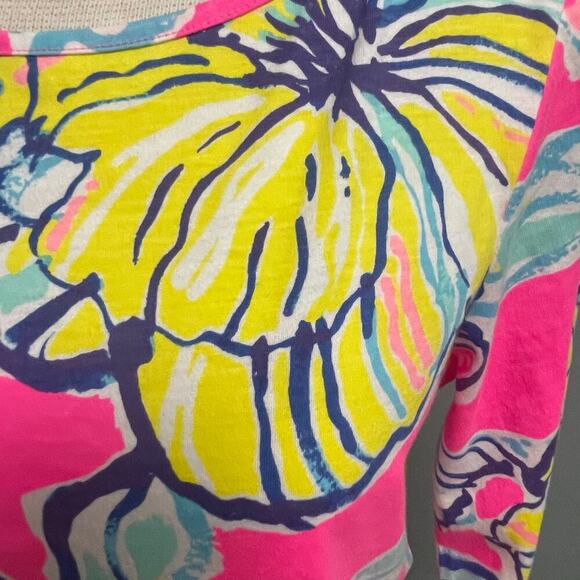 Lilly Pulitzer Medium Womens Dress Cotton 3/4 Sleeve Marlow Swept By The Tide - Picture 3 of 3